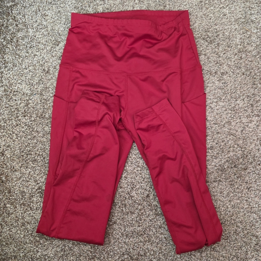 Women's Red Leggings